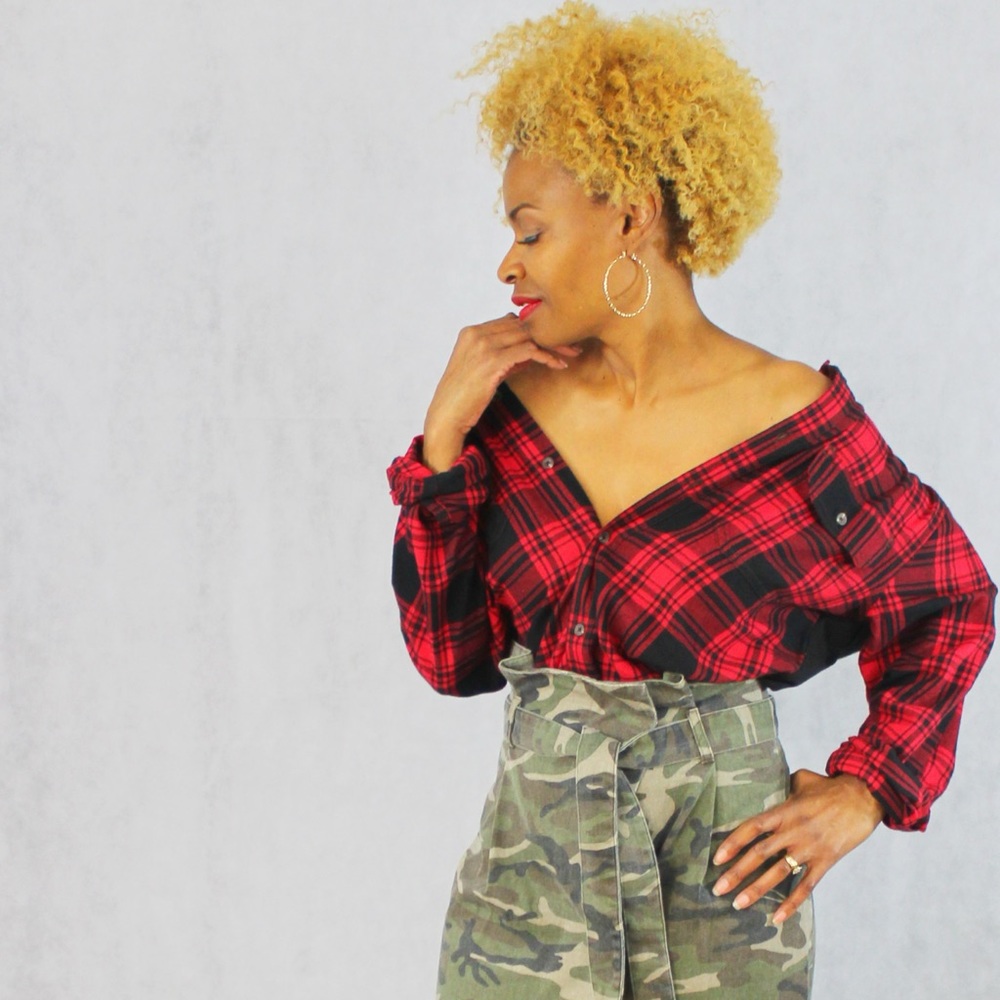 Plaid Rolling Stone tshirt - Picture 4 of 5